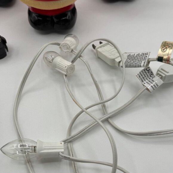 Vintage Blow Mold Santa Claus Set Of 3 Light Path Finder Markers Set by Ashland - Picture 5 of 6